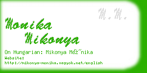 monika mikonya business card